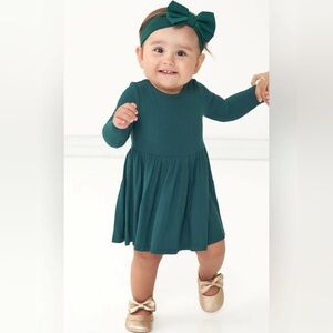 Little Sleepies Emerald Green Twirl dress